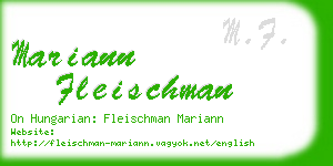 mariann fleischman business card
